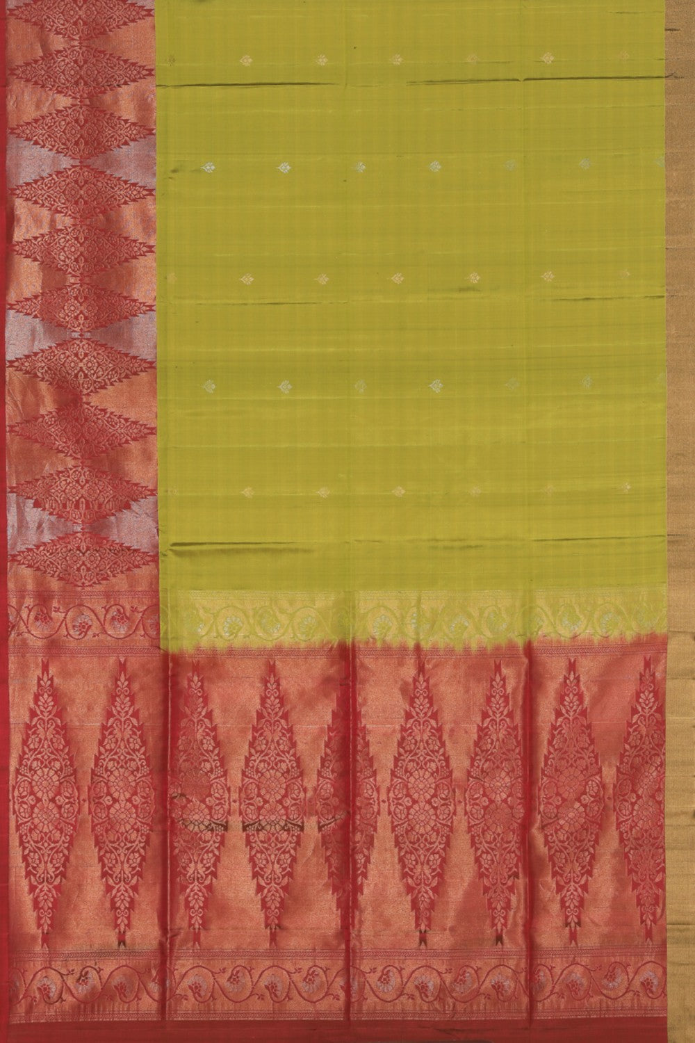 Collection of South Silk Spring Green Saree in a gallery layout