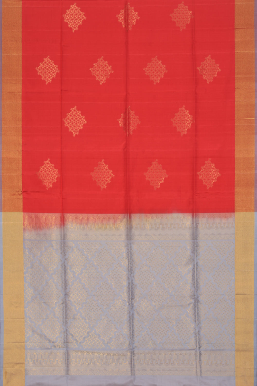 Image of South Silk Fuchsia-Pink Saree