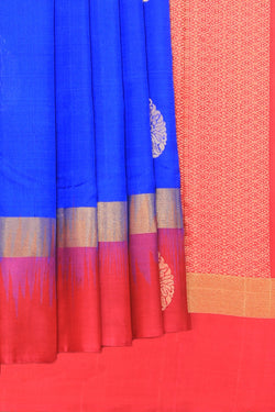 Collection of South Silk Royal Blue Saree in a gallery layout