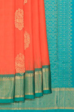 Collection of South Silk Orange Saree in a gallery layout