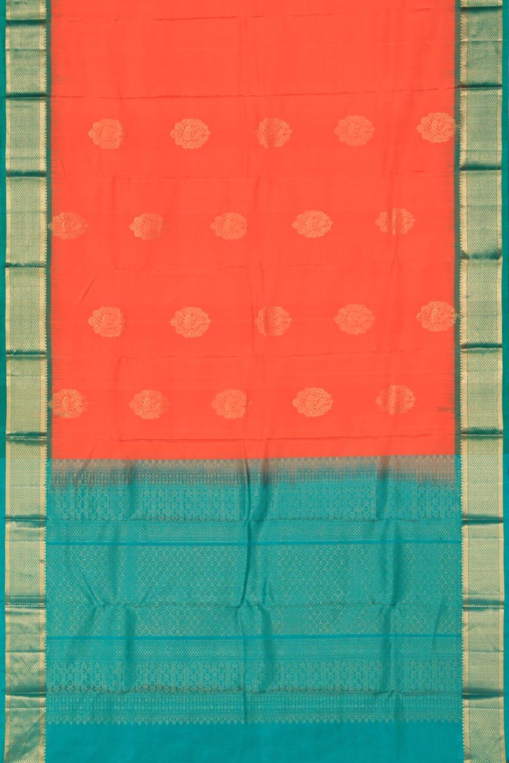 Collection of South Silk Orange Saree in a gallery layout