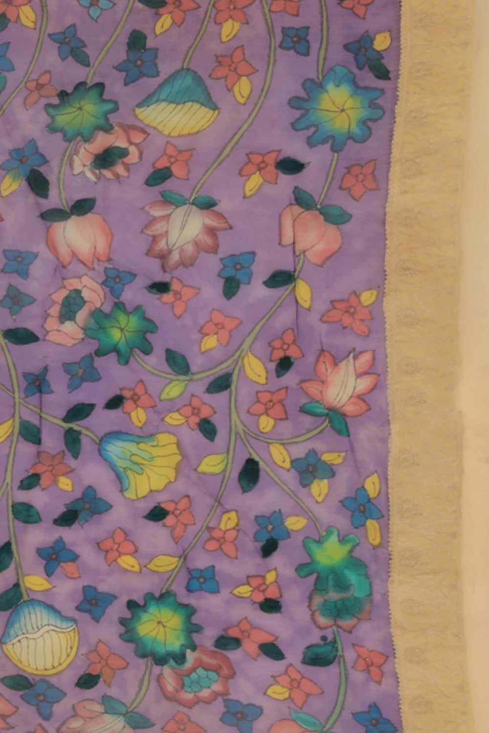 Image of Georgette Kalamkari Saree