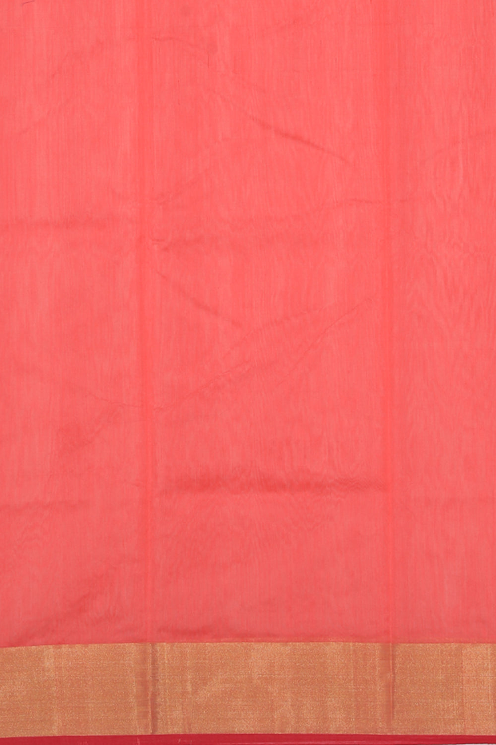 Collection of Chanderi Cotton Silk Coral Pink Saree in a gallery layout