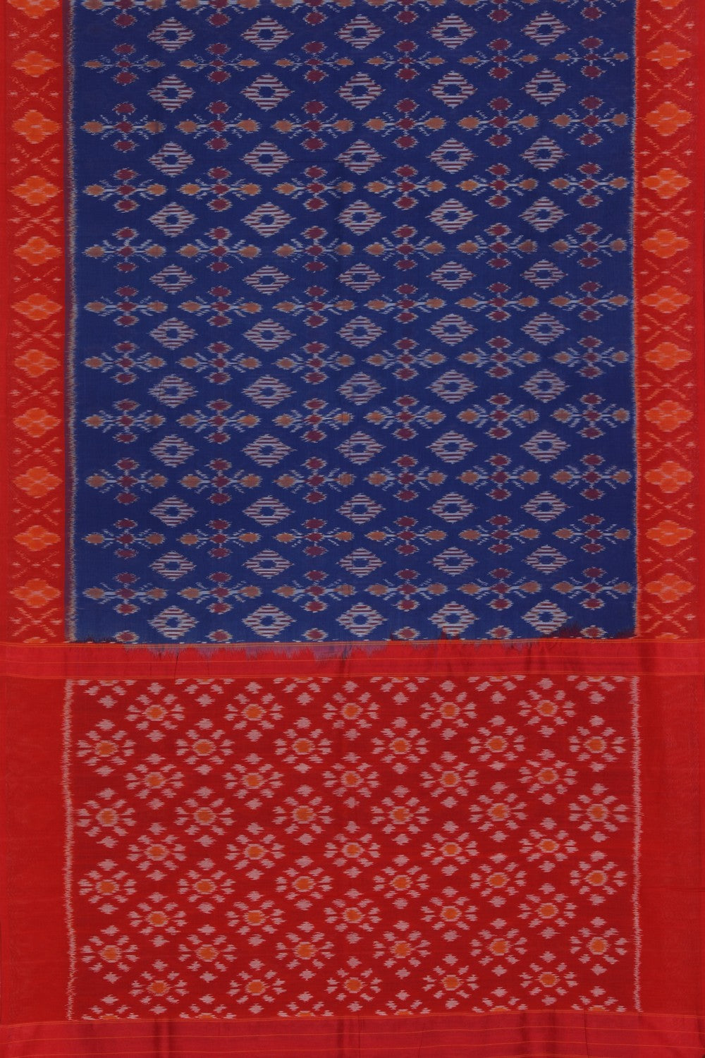 Pochampally Cotton Indigo Blue Saree