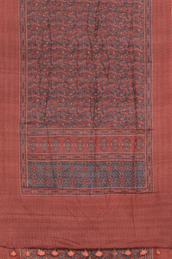 Collection of Tussar Silk Ajrakh Printed Saree in a gallery layout