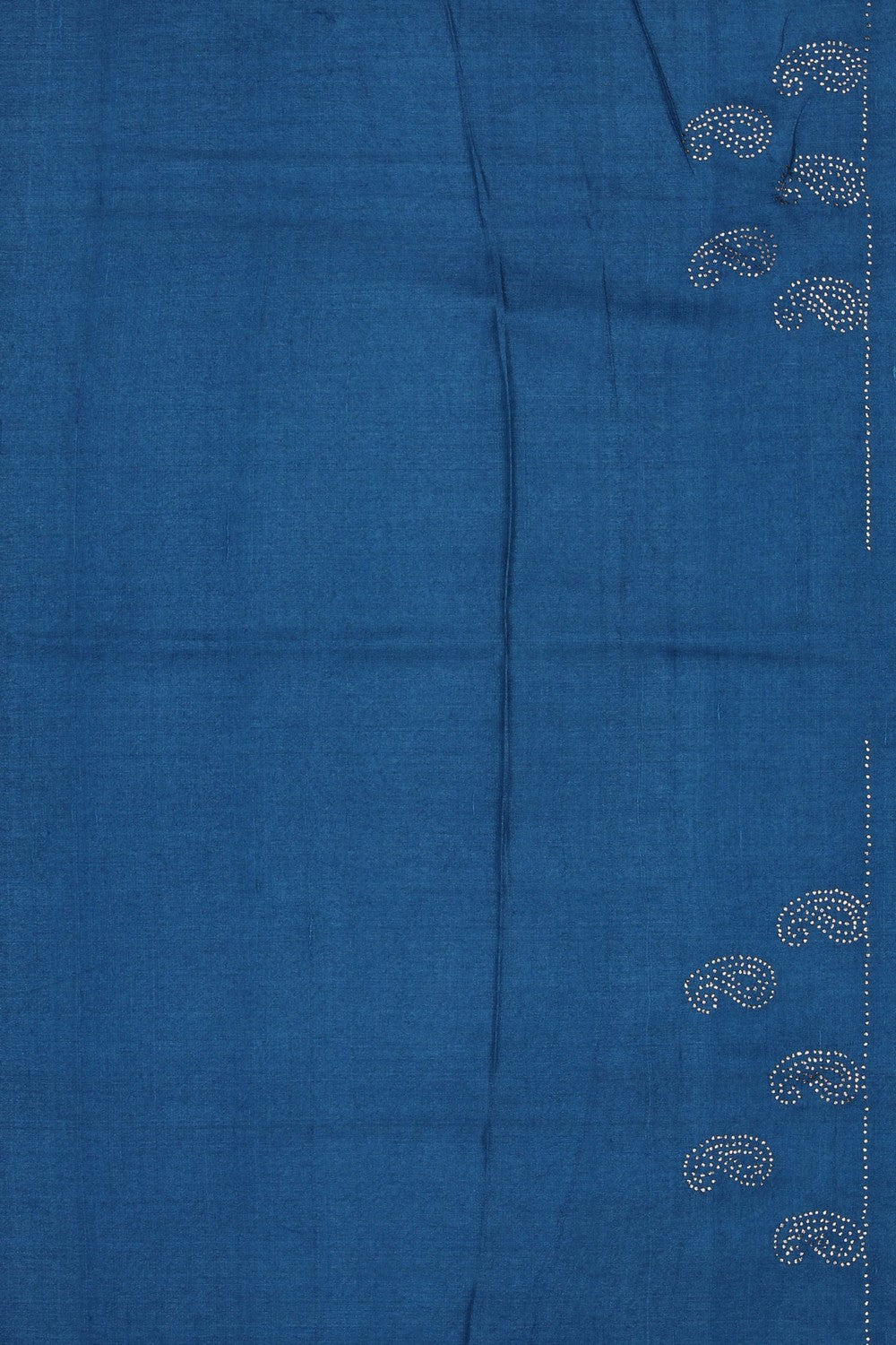 Image of Smoky Blue Tussar Silk Saree