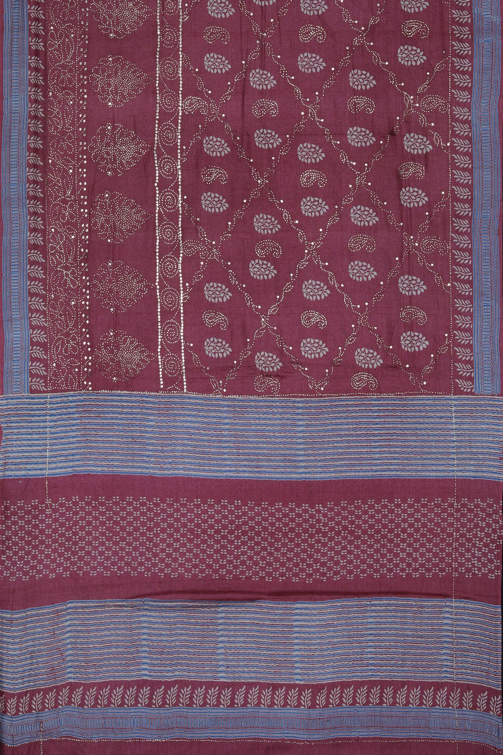 Image of Onion-Pink Tussar Silk Saree