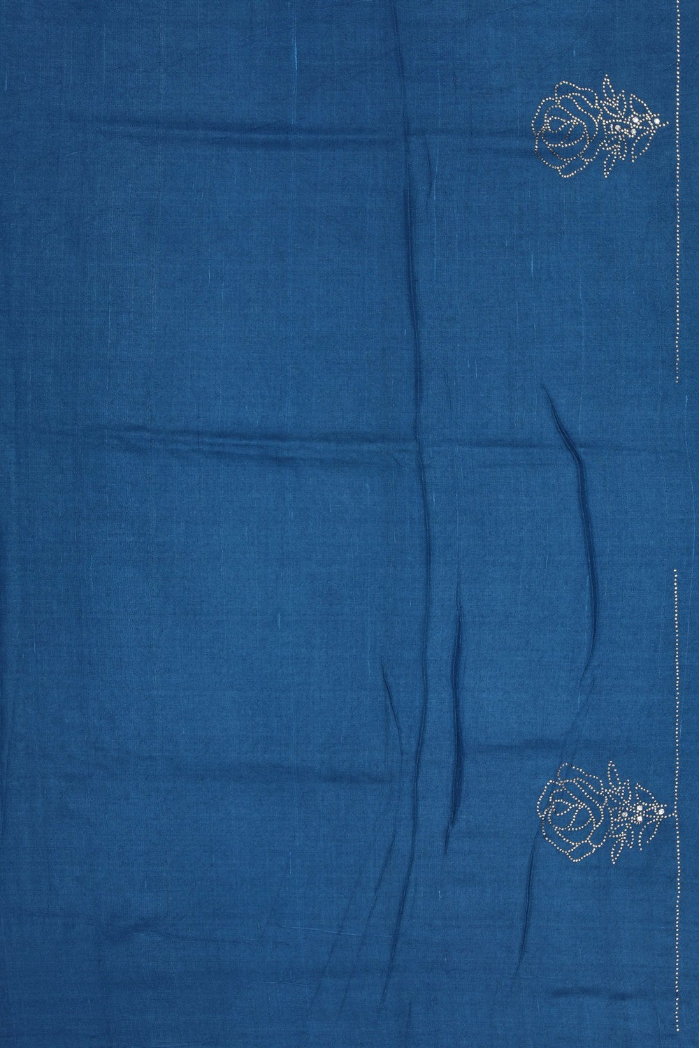 Image of Smoky Blue Tussar Silk Saree