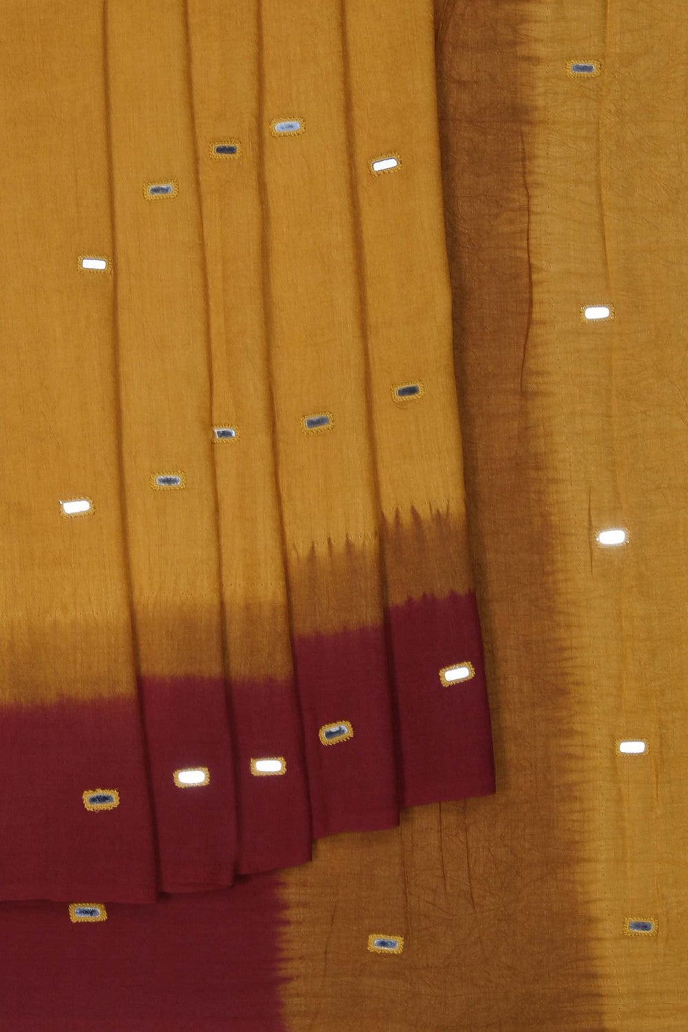 Image of Mirror Embroidery Desi Tussar Saree