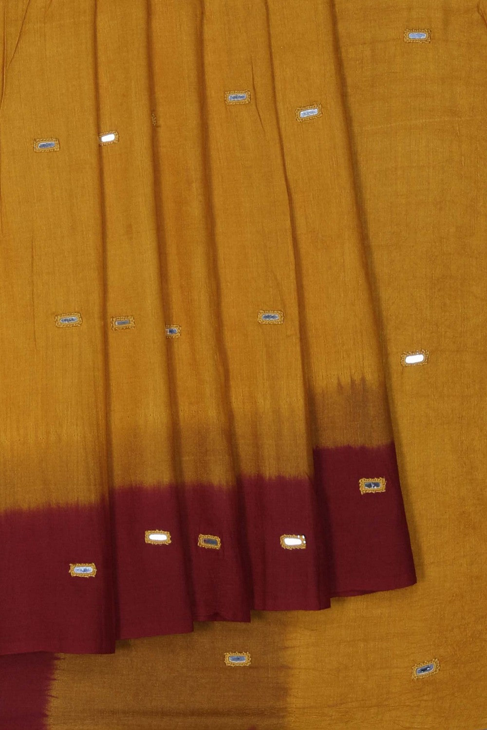 Image of Mirror Embroidery Desi Tussar Saree
