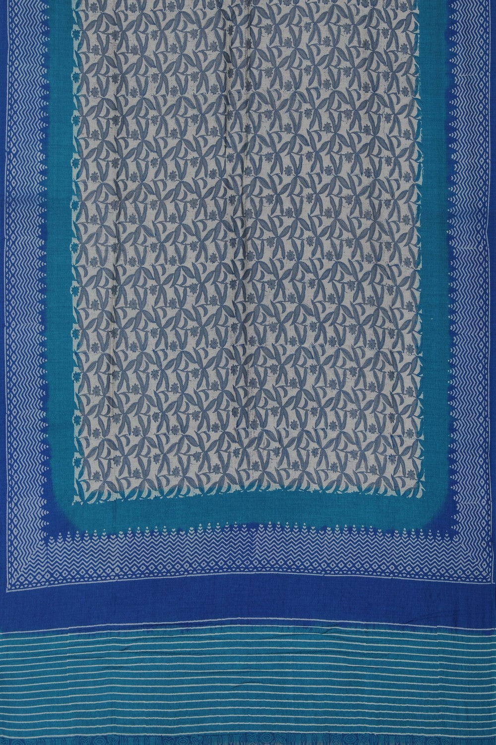 Image of Blue Tussar Silk Saree