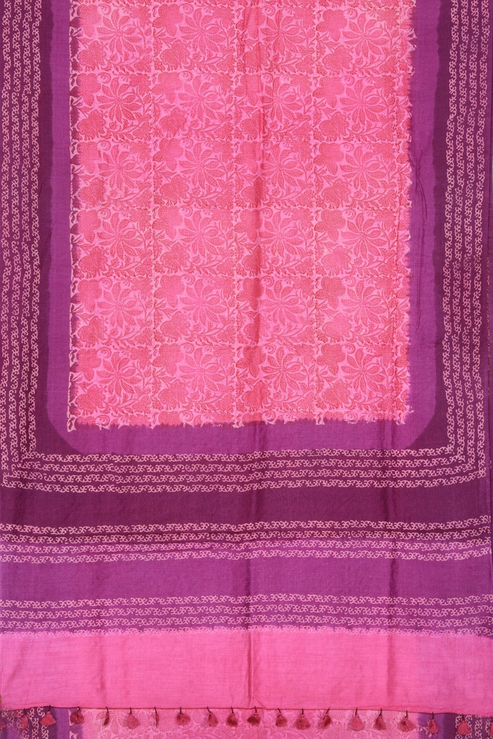 Image of Bagru Printed Pink Saree
