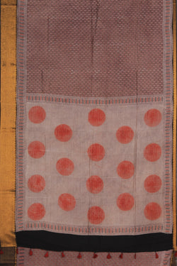 Image of Bagru Printed Grey Saree