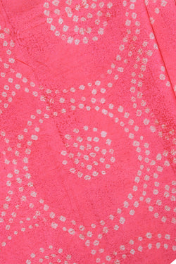 Collection of Bandhani Silk Pink Saree in a gallery layout