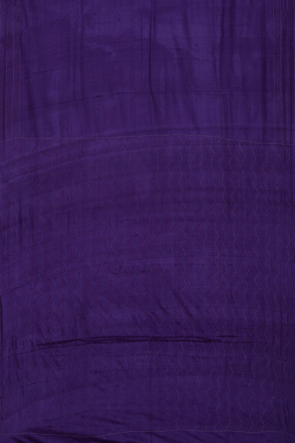 Image of Purple Kantha Stitch Saree