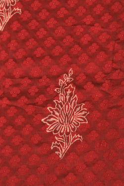 Image of Simple yet elegant Red Printed Saree