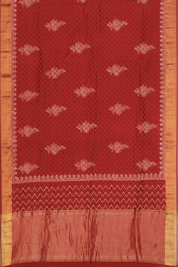 Image of Simple yet elegant Red Printed Saree