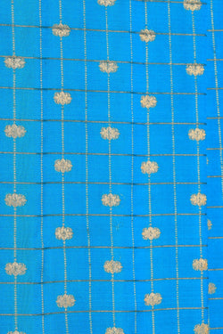 Image of Gadwal Silk Blue Saree