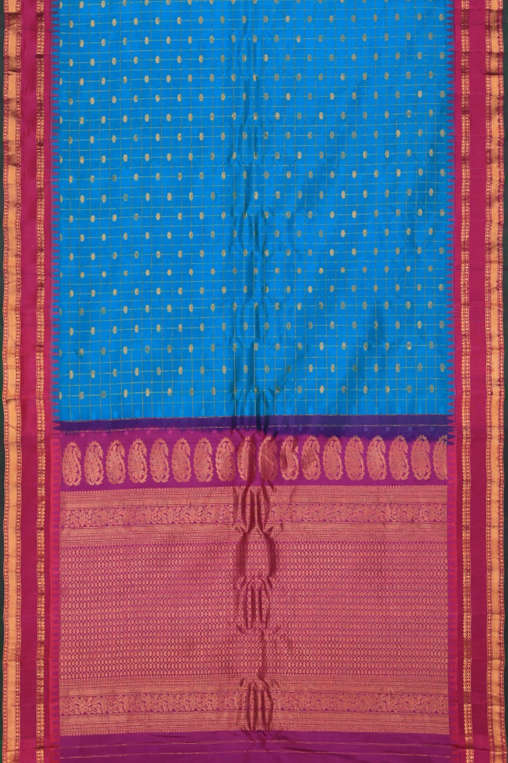 Gadwal Silk Blue Saree