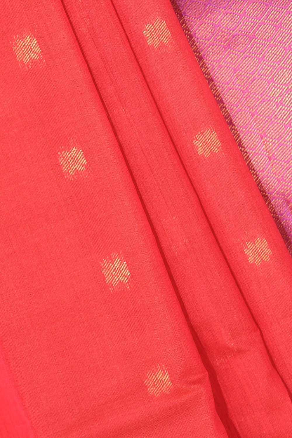 Collection of Gadwal Cotton Silk Red Saree in a gallery layout