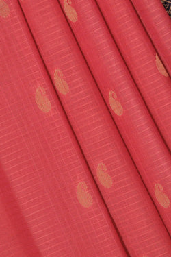 Image of Gadwal Silk Coral Pink Saree