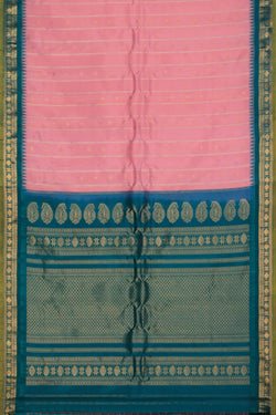 Image of Gadwal Silk Pink Saree