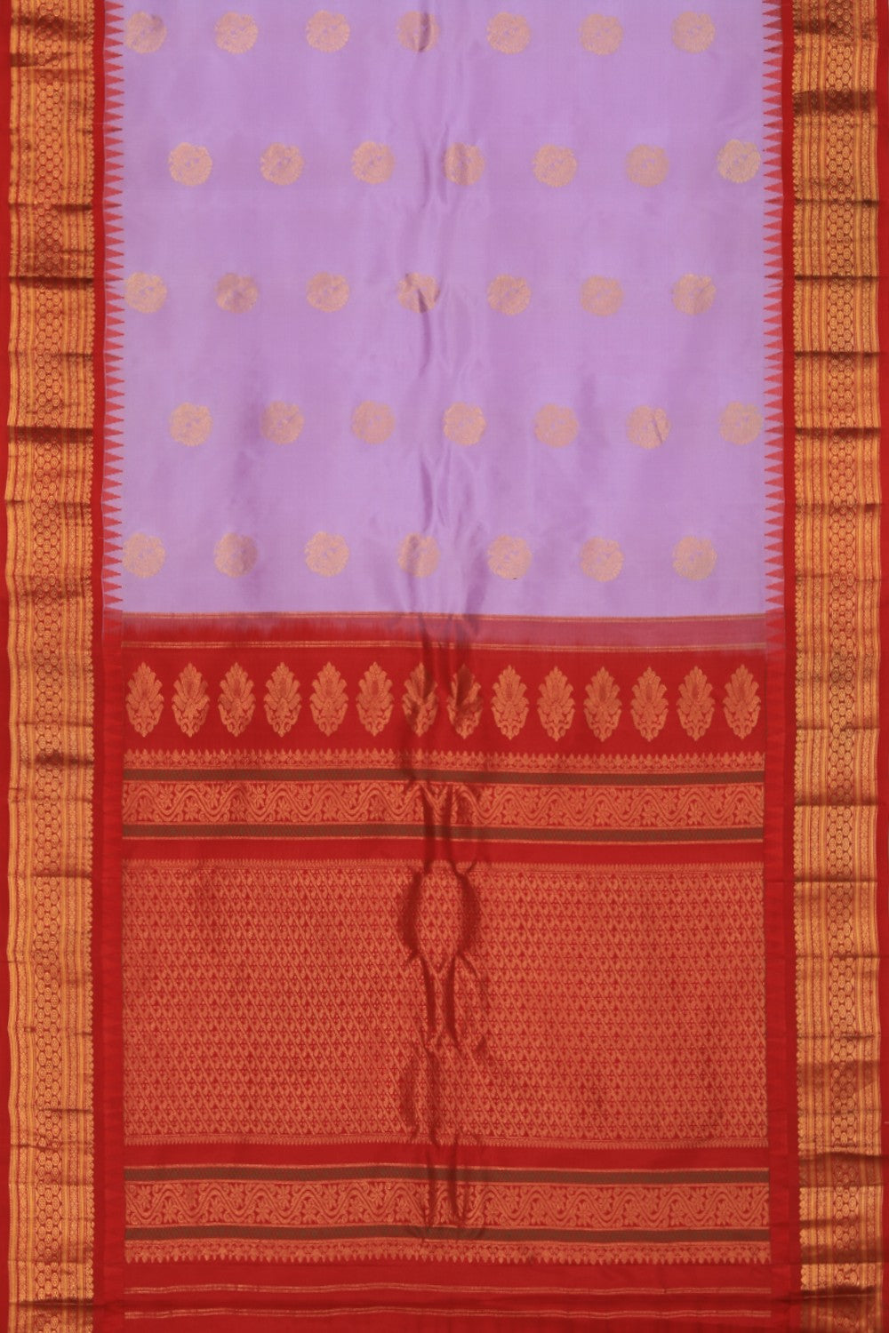 Gadwal Silk Lavender Purple Saree