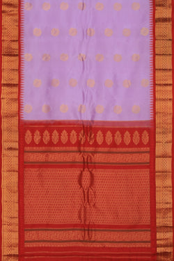 Image of Gadwal Silk Lavender Purple Saree