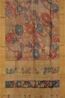 Image of Kalamkari Hand-Painted Saree