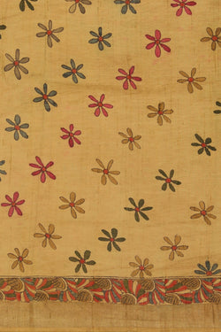 Image of Kalamkari Hand-Painted Saree
