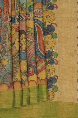 Image of Kalamkari Hand-Painted Saree