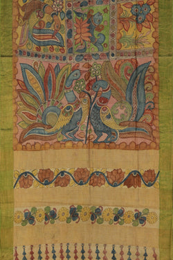 Image of Kalamkari Hand-Painted Saree