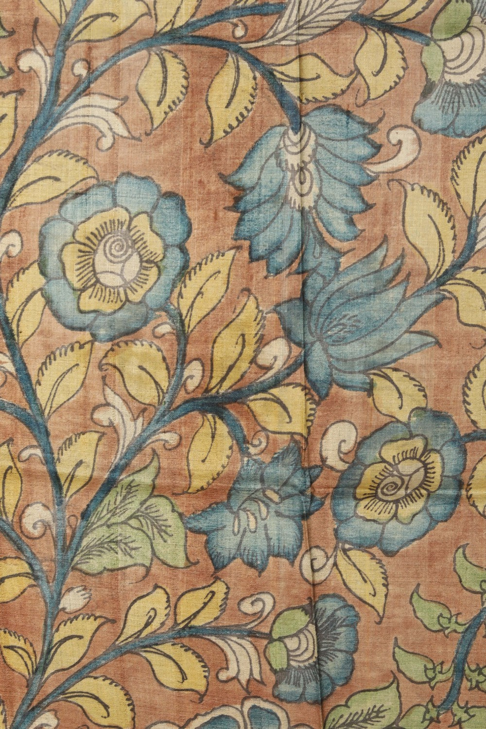 Image of Kalamkari Hand-Painted Saree