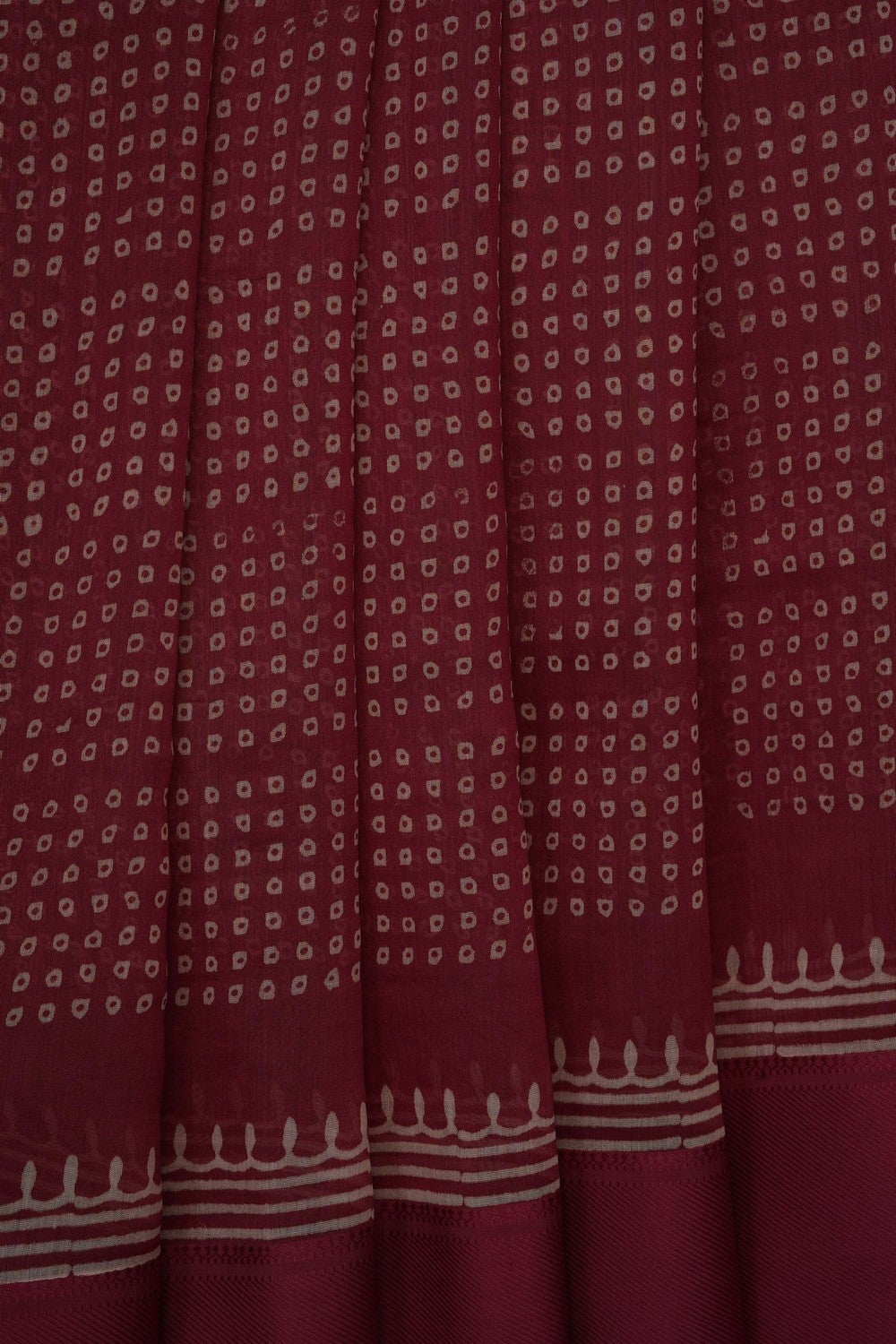 Image of Red Chanderi Silk Cotton Saree