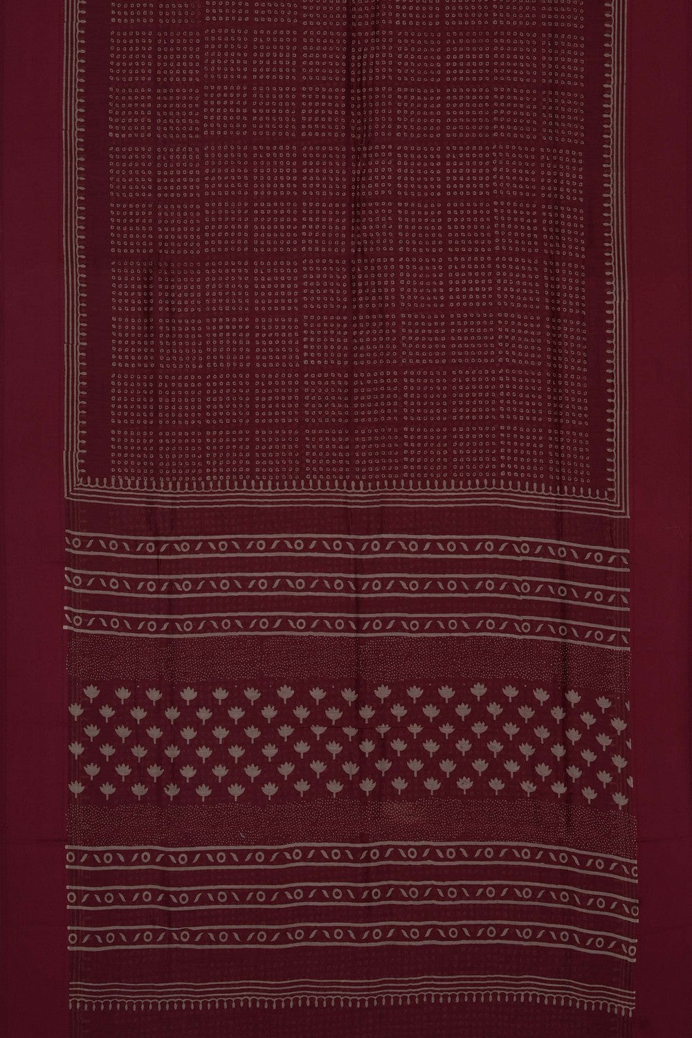 Image of Red Chanderi Silk Cotton Saree