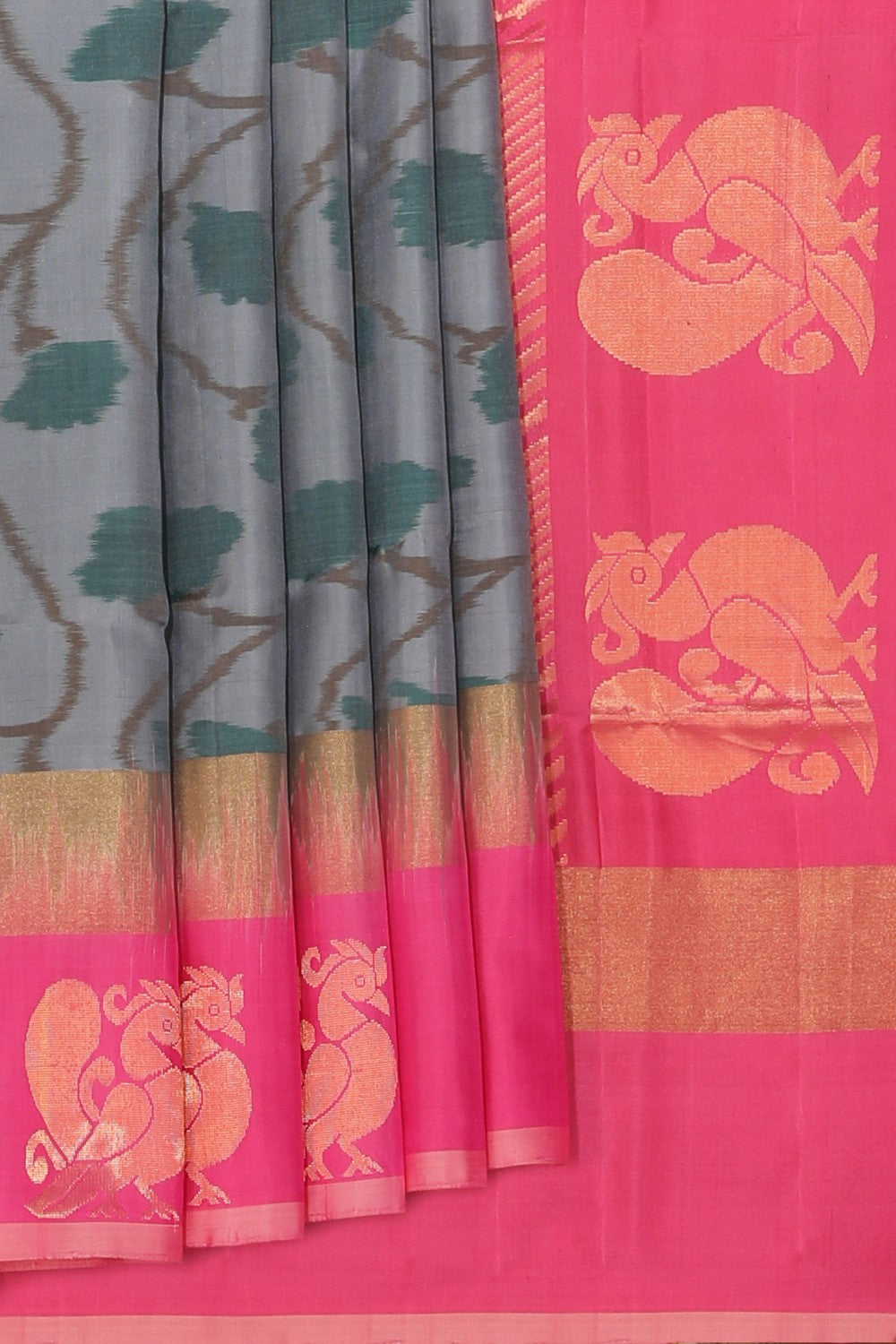 Collection of South Silk Grey Saree in a gallery layout