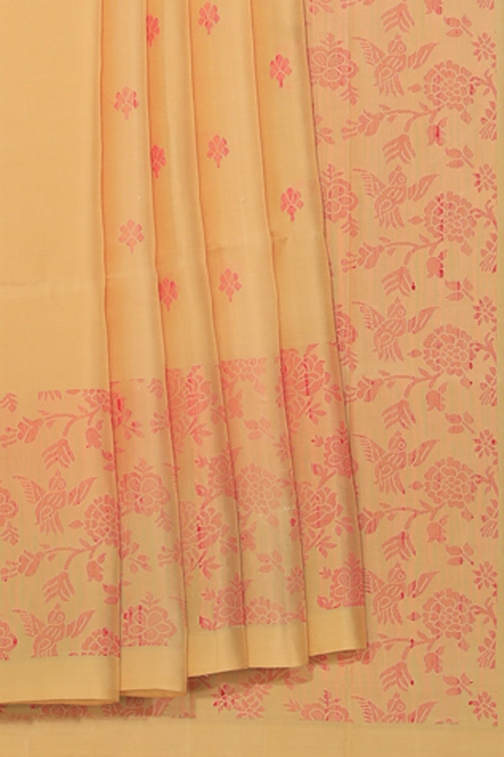 Collection of South Silk Beige Saree in a gallery layout