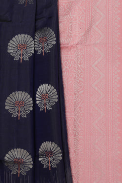 Collection of South Silk Navy Blue Saree in a gallery layout