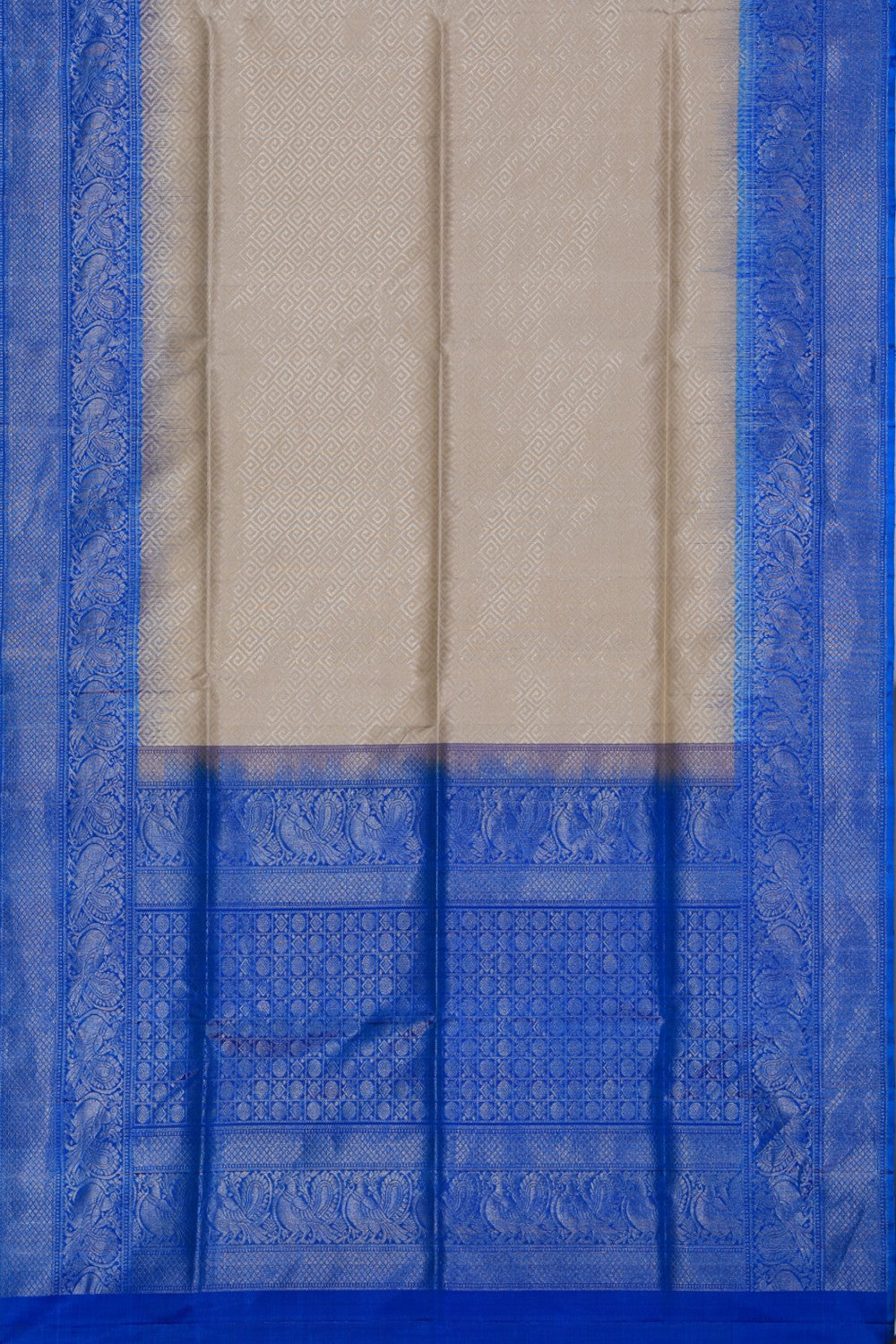 Collection of South Silk Beige Saree in a gallery layout