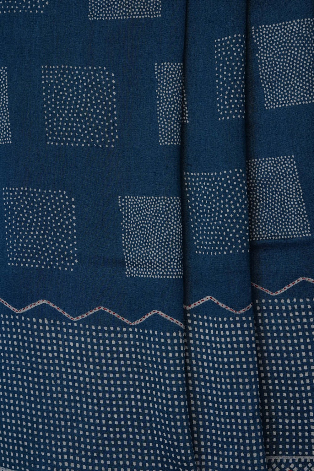 Image of Blue Chanderi Silk Cotton Saree