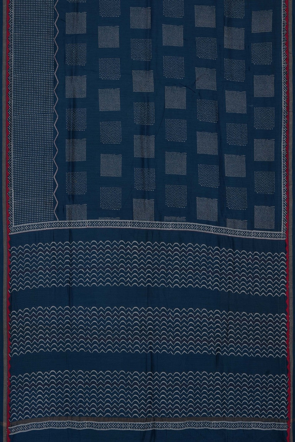Image of Blue Chanderi Silk Cotton Saree