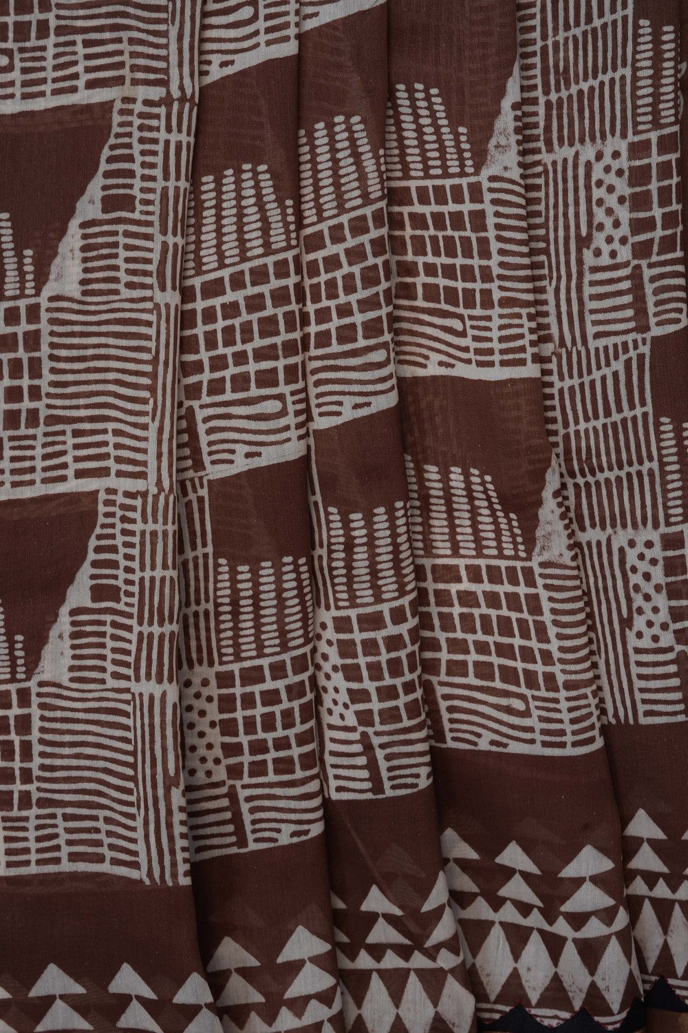 Image of Brown Chanderi Silk Cotton Saree