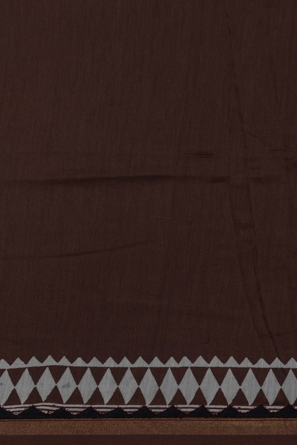 Image of Brown Chanderi Silk Cotton Saree
