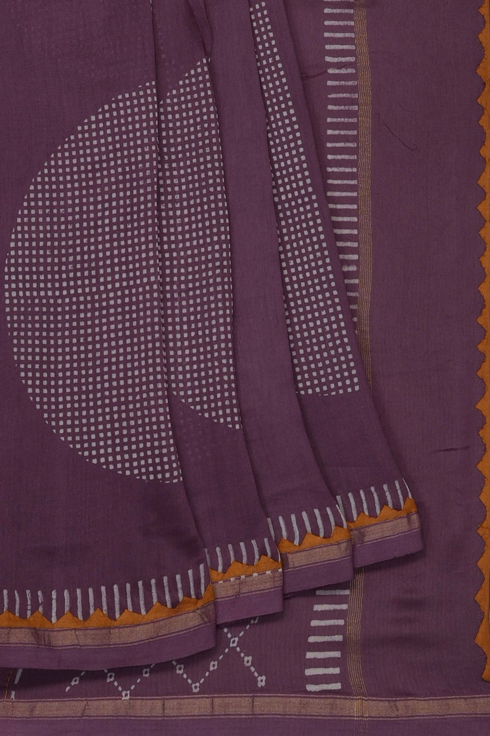 Image of Purple Chanderi Silk Cotton Saree