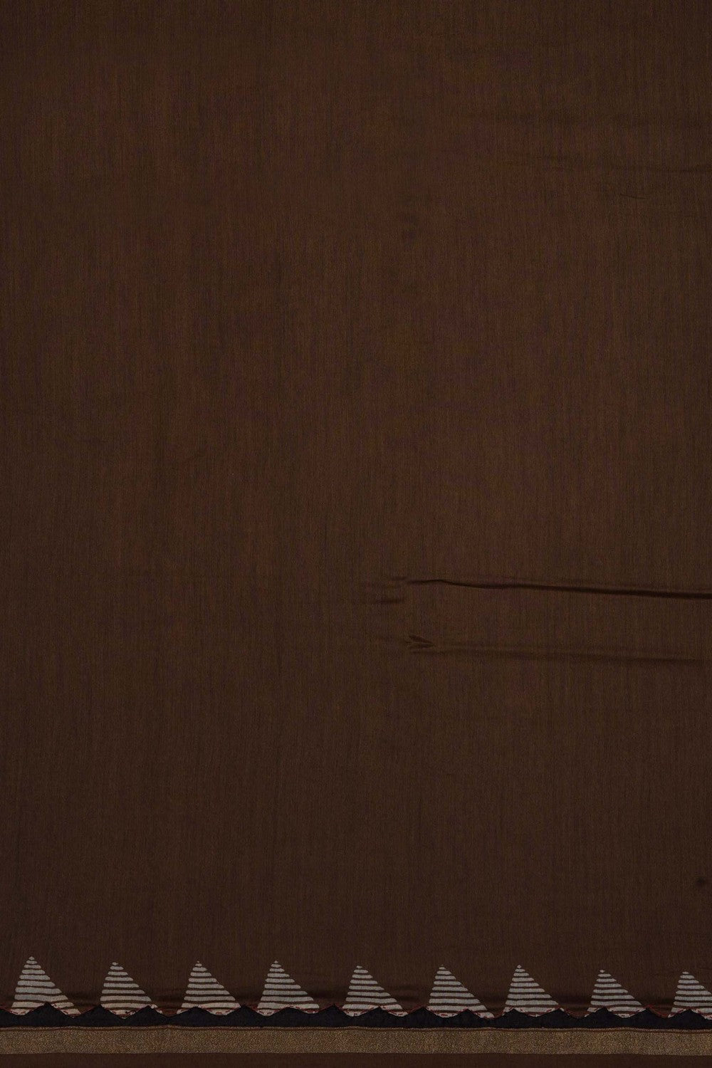 Image of Brown Chanderi Silk Cotton Saree