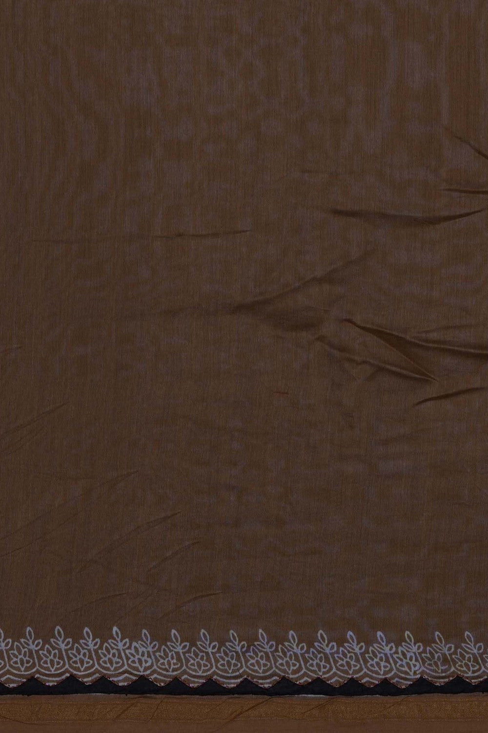 Image of Brown Chanderi Silk Cotton Saree