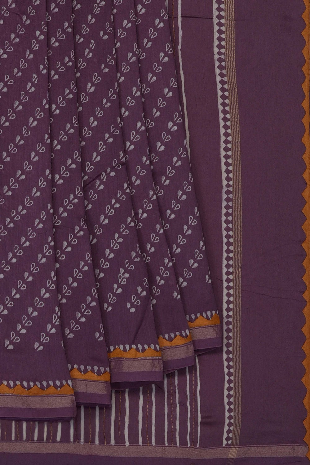 Image of Purple Chanderi Silk Cotton Saree