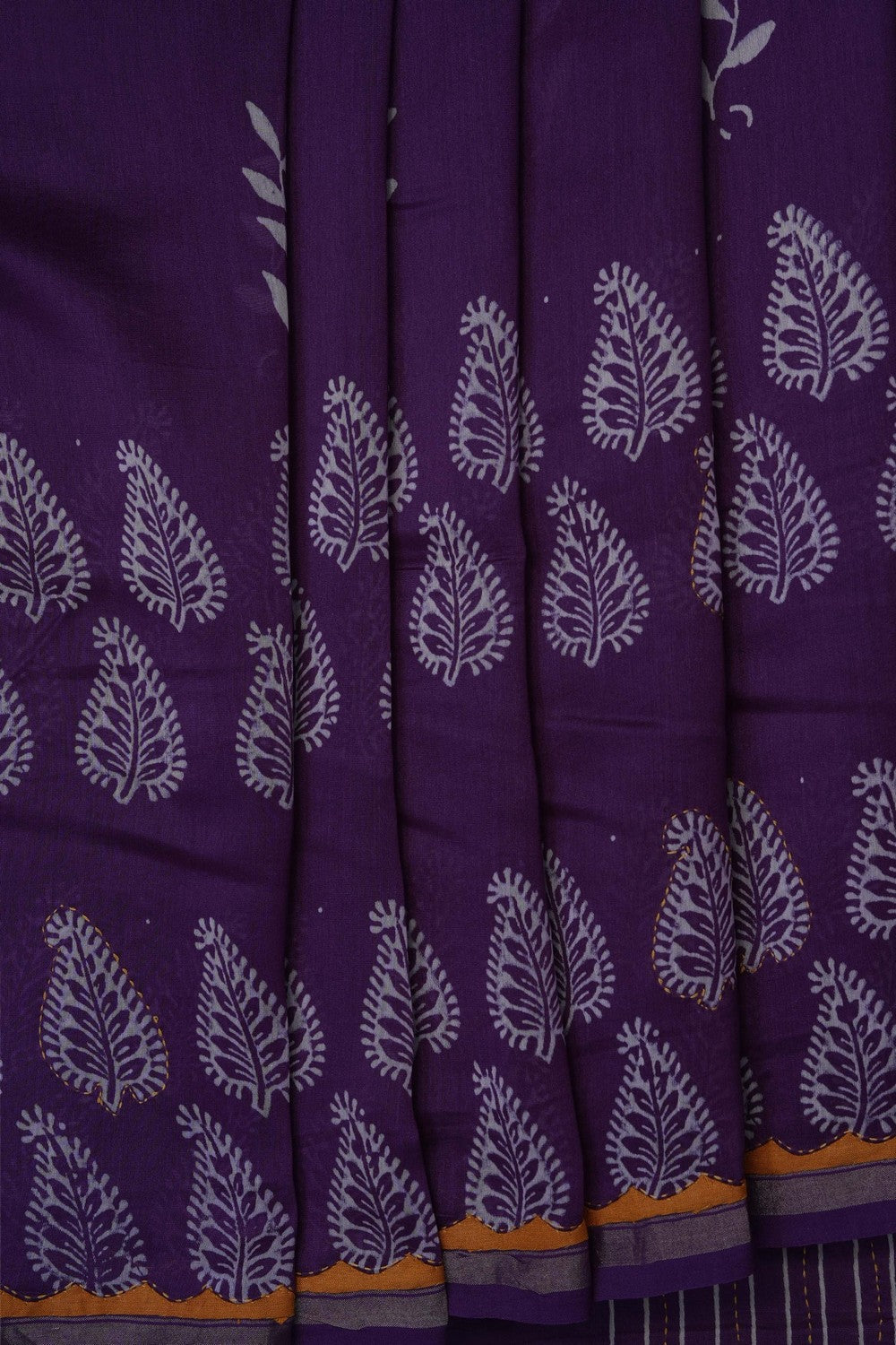 Image of Purple Chanderi Silk Cotton Saree