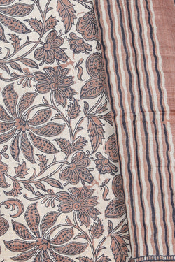 Collection of Bagru Printed Unstitched Suit Set Fabric (3 Pcs Set) in a gallery layout