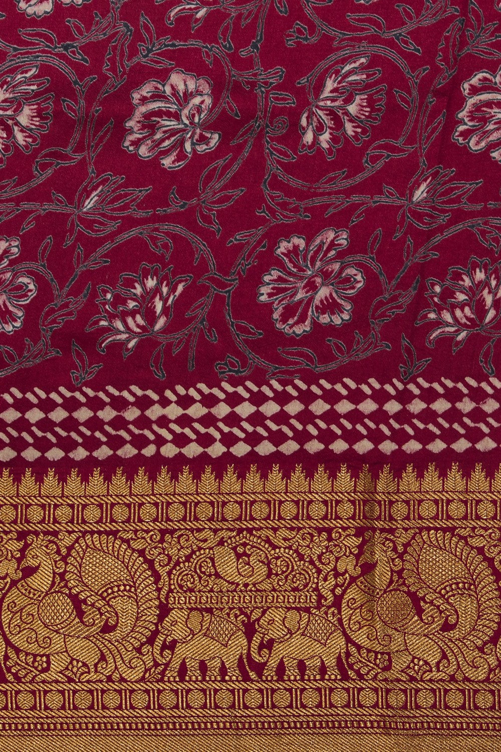 Image of Bagru Block Printed Saree